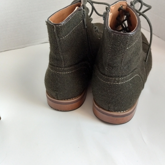 Giorgio Brutini Oxford Boot Mens 8.5 Chukka Lace Up Green Felt Stitch Side Zip main image 4